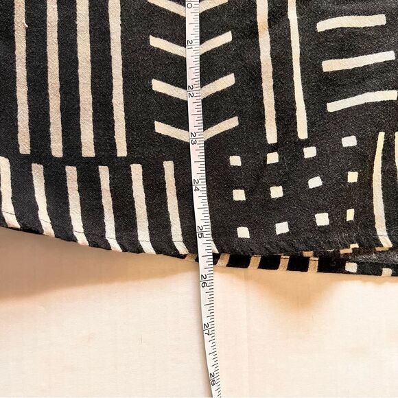 Madewell Ruffle Rio Dress Arrow Grid Print On or Off the Shoulder  XS Loose Fit - Picture 10 of 11